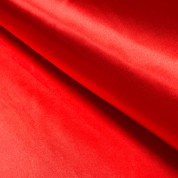 Satén Stretch tela Unicolor Rojo
