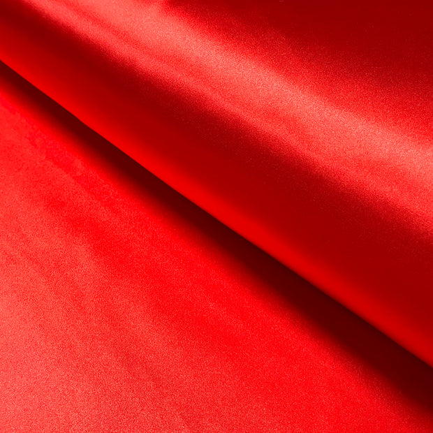 Satin Stretch fabrik Uni Rot