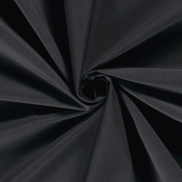 Cotton Poplin GOTS organic fabric Unicolour Dark Grey