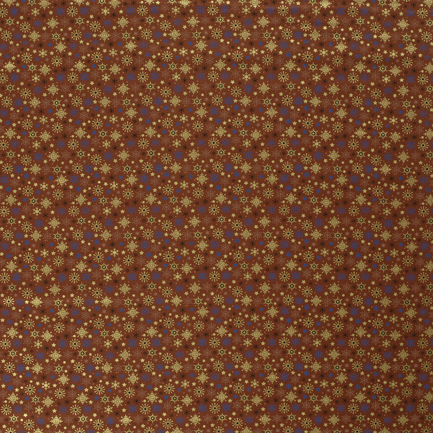 Cotton Poplin fabric Brique 