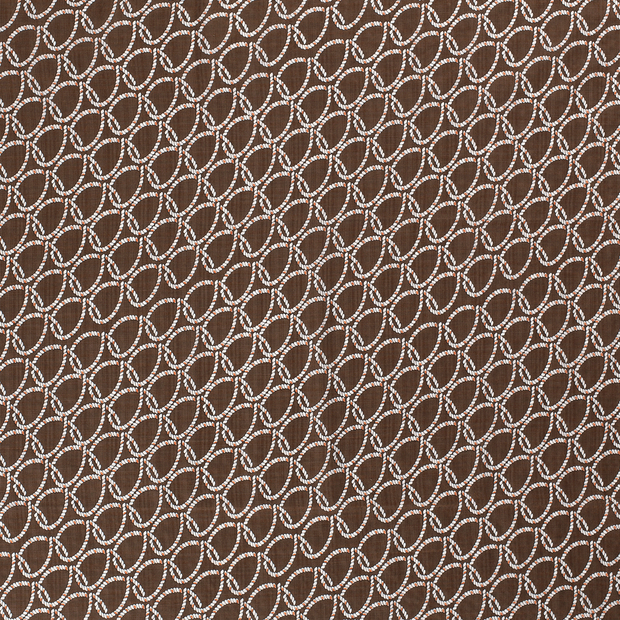 Woven Cotton Viscose fabric Brown matte 