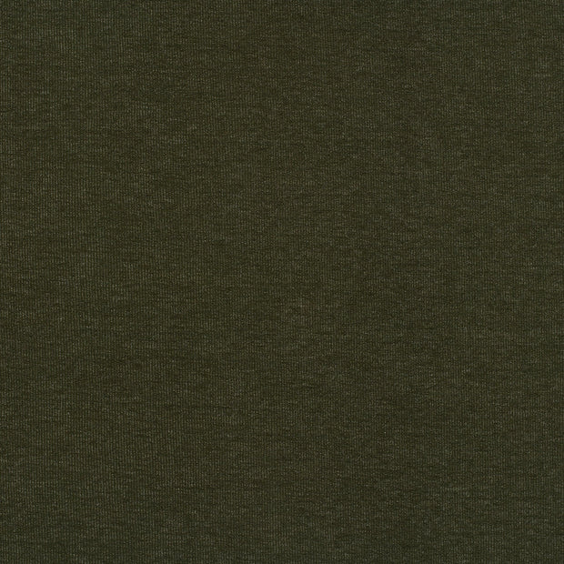 Rib Jersey fabrik Khaki-Grün matt 