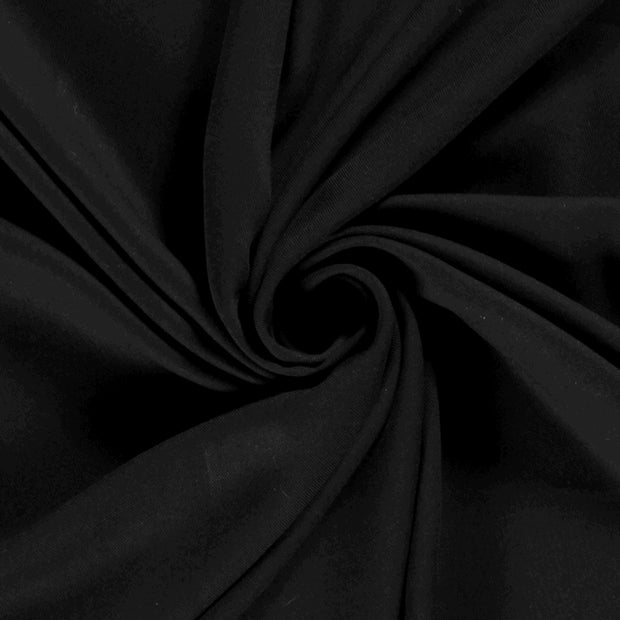 Sergé de Viscose tissu Unicolore Noir