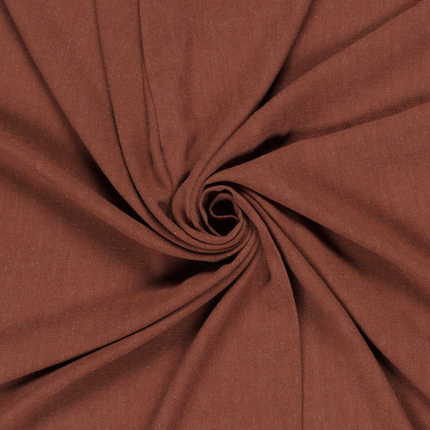 Woven Viscose Linen fabric Brique slub 
