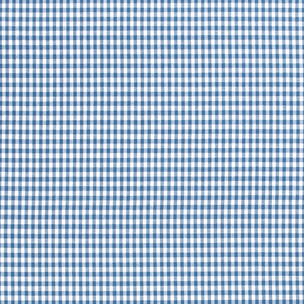 Cotton Poplin Yarn Dyed fabric Checks Indigo