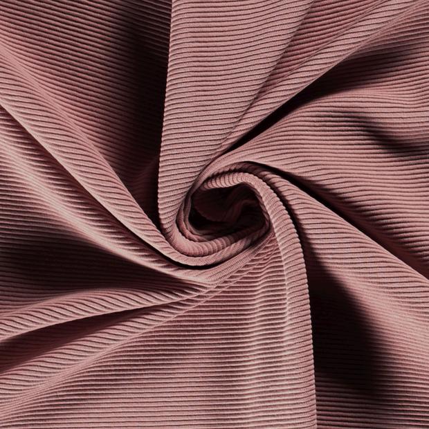 Ottoman jersey fabric Unicolour Mauve