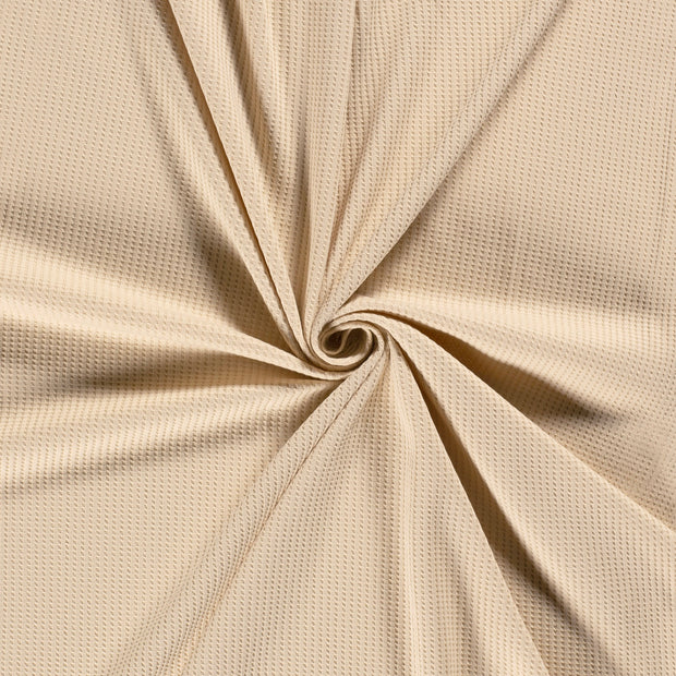 Gauffré Jersey tissu Beige 