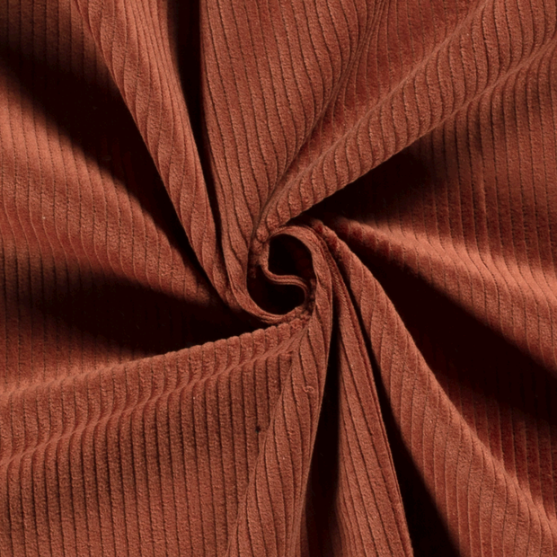 Corduroy 4.5w fabric Unicolour Brique