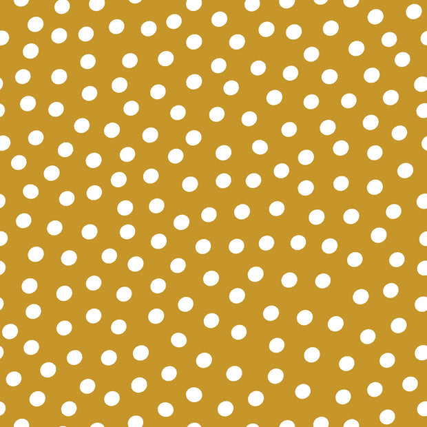 Coated Tablecloth fabric Dots Oker