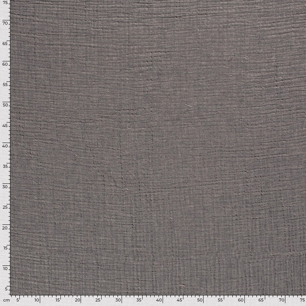 Muslin Four Layer fabric Unicolour Dark Grey