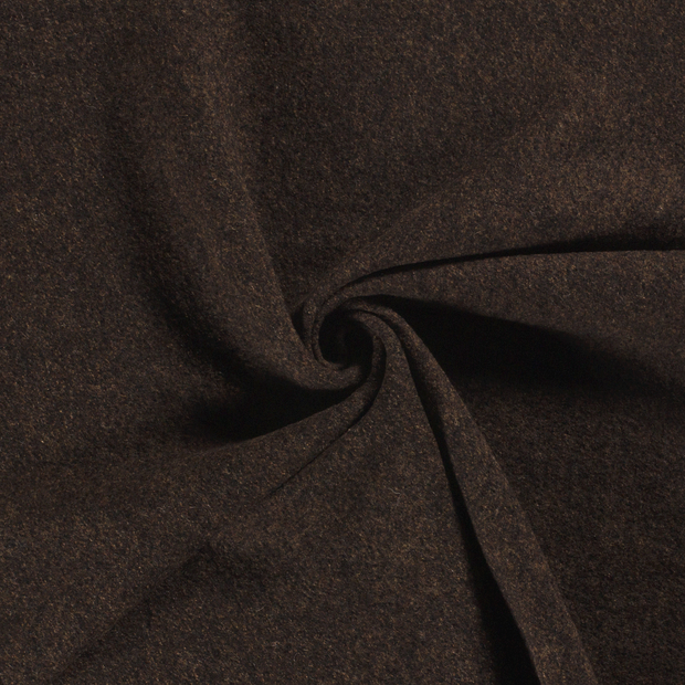 Paño de lana tela Marrón oscuro 