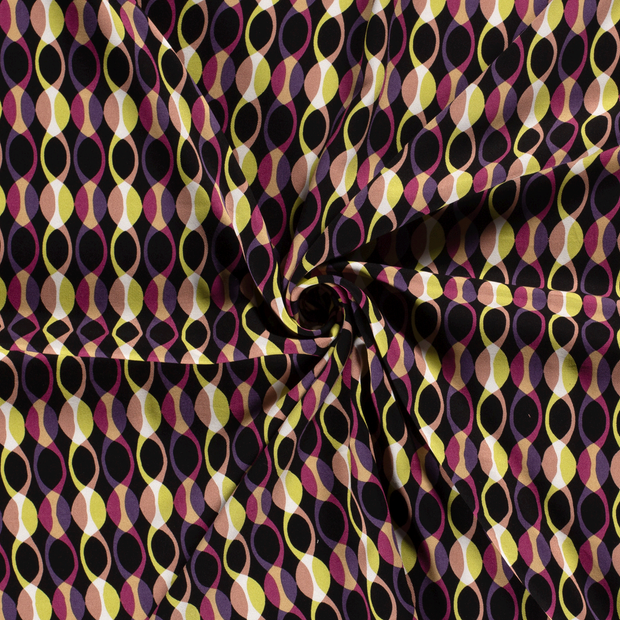 Viscose Twill fabric Carbon printed 