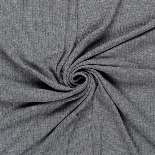 Rib Jersey fabric Dark Grey 