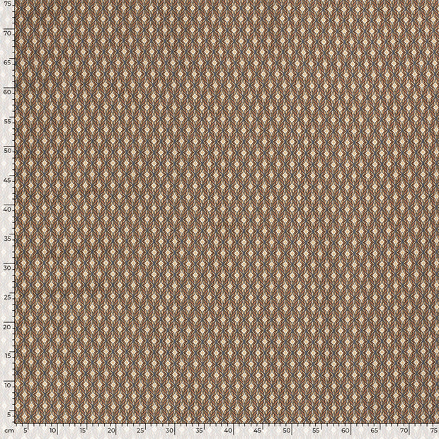 Bengaline fabric Abstract Taupe Grey