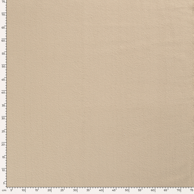 Polaire de Coton tissu Unicolore Beige