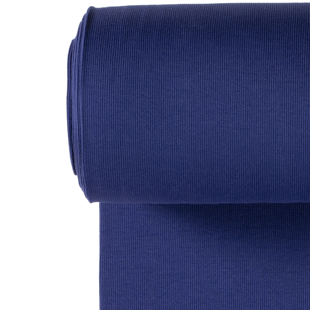 Bord Cote 2x2 Rib tissu Unicolore Cobalt