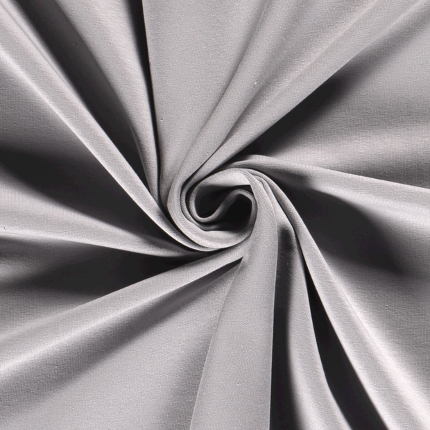 French Terry GOTS organic fabric Unicolour Grey
