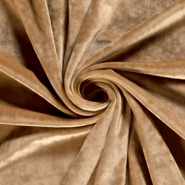 Velvet fabric Unicolour Camel