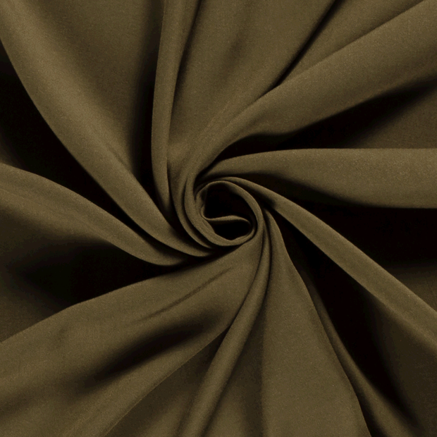 Viscose Poplin fabric Unicolour Khaki Green