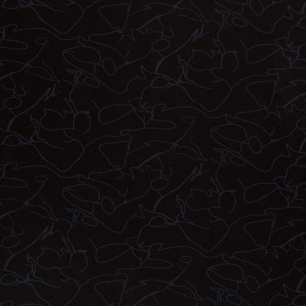 Poly Viscose Jersey fabric Steel Blue matte 