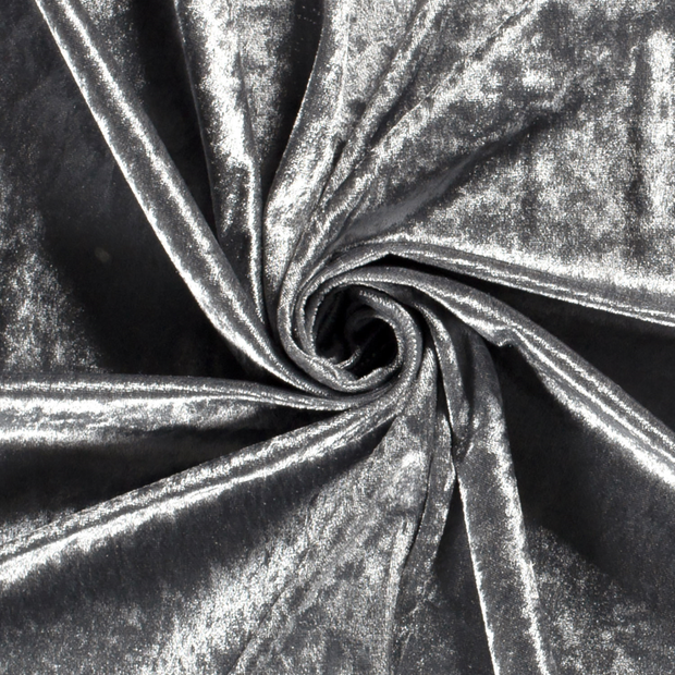 Velours fabric Unicolour Grey
