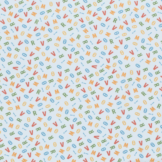 Cotton Poplin fabric Letters 