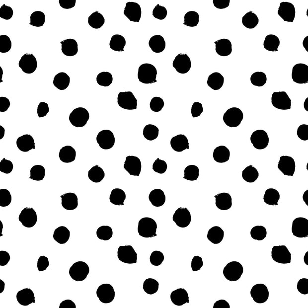 Coated Tablecloth fabric Dots White