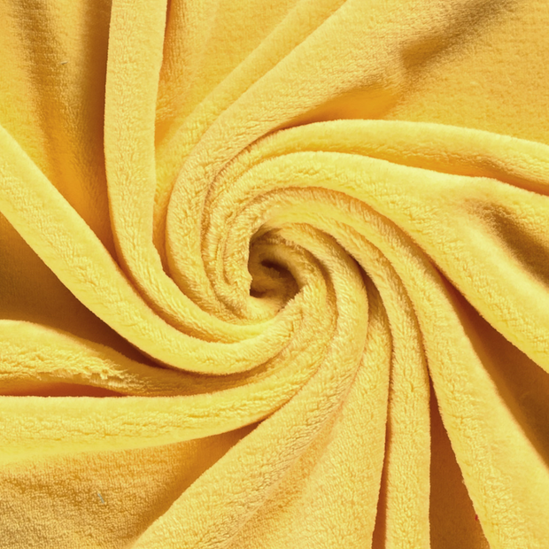 Coral Fleece fabric Unicolour Yellow