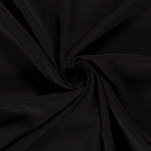 Bambou Poplin tissu Unicolore Noir