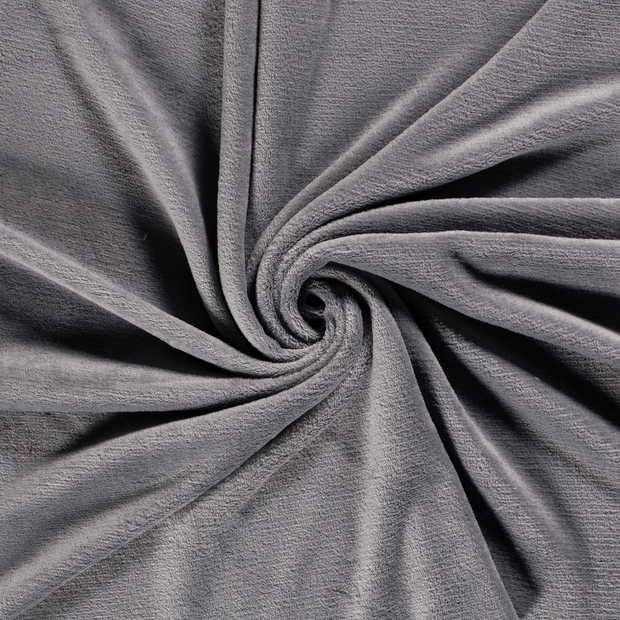 Coral Fleece fabric Grey 