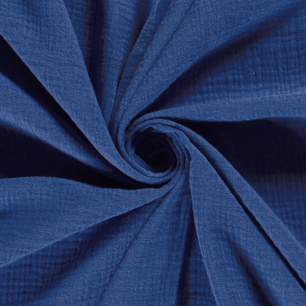 Muslin fabric Unicolour Cobalt