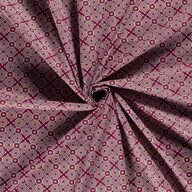 Cotton Poplin fabric Pink printed 