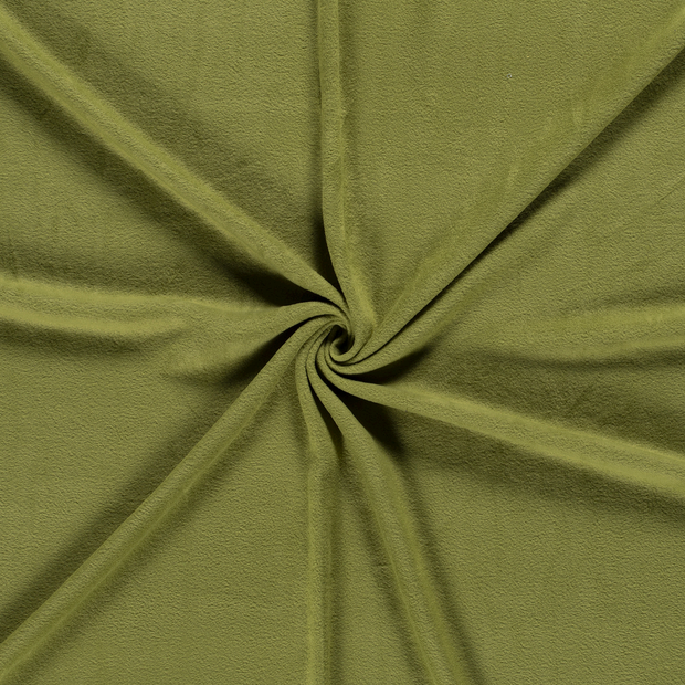 Polar Fleece fabric Olive Green brushed 