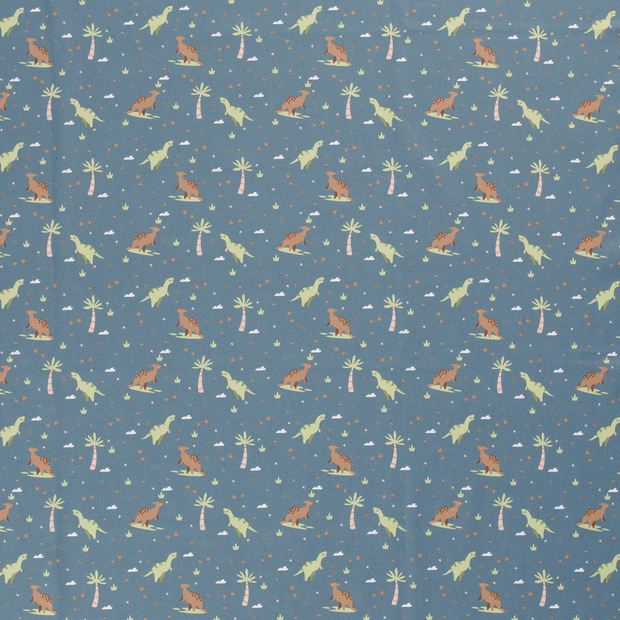 Cotton Poplin fabric Steel Blue matte 