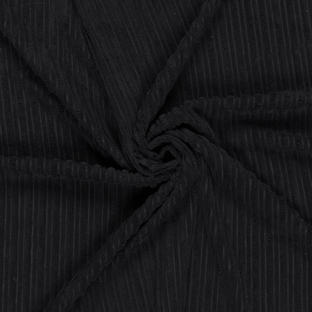 Corduroy 4.5w fabric Black brushed 