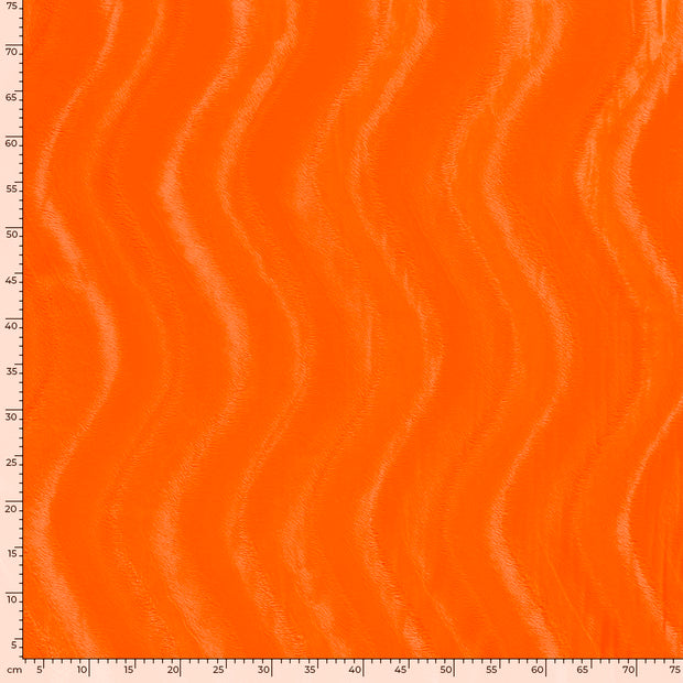Velours tissu Unicolore Orange Fluo
