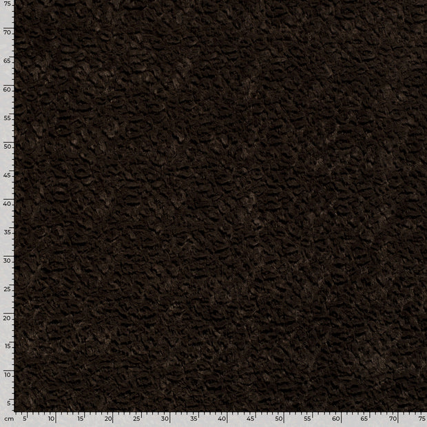 Fake Fur fabric Unicolour Dark Brown