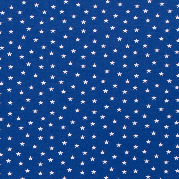 Cotton Jersey fabric Stars Cobalt