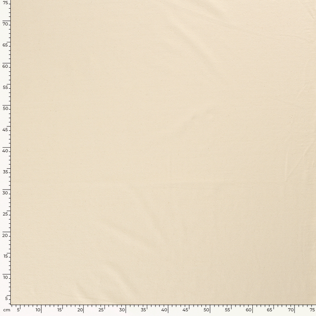 Cotton Jersey Bio Naturel fabric Unicolour Ivory