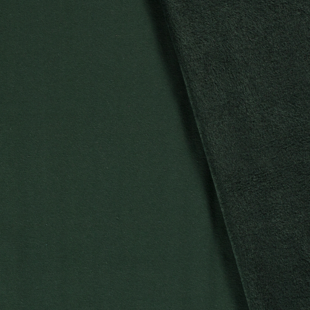 Alphen Fleece tela Unicolor Verde oscuro