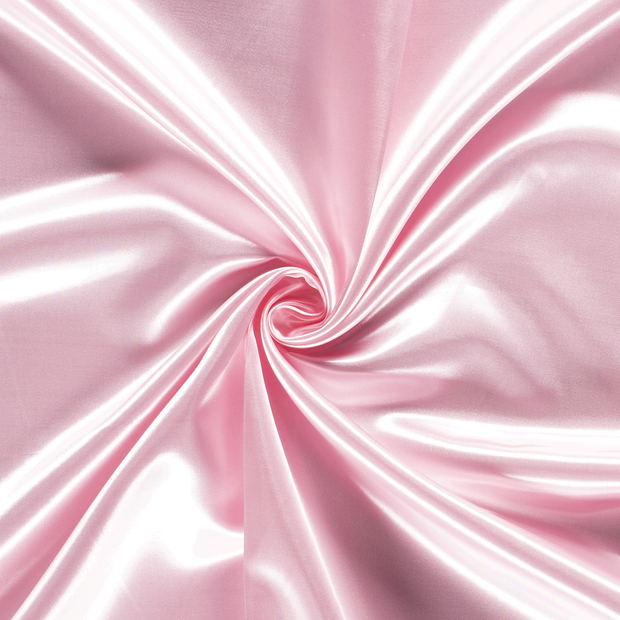 Satin tissu Unicolore Rose clair