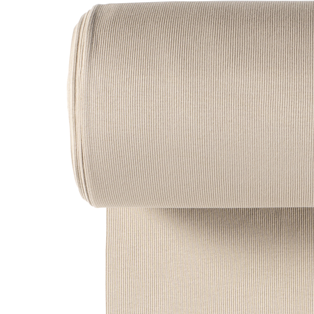 Ribboordstof 2x2 stof Effen Beige