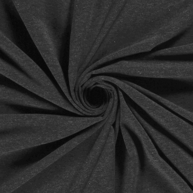 Cotton Jersey fabric Melange Dark Grey