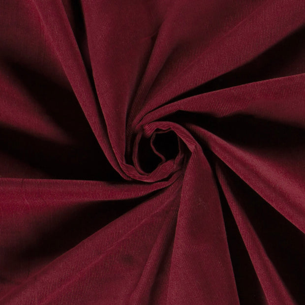 Babycord 21w fabric Unicolour Bordeaux