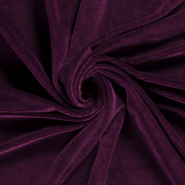 Velvet fabric Rib Bordeaux