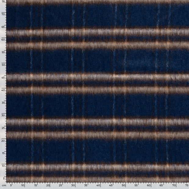 Jacquard fabric Checks Navy