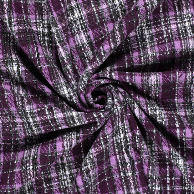 Jacquard fabric Purple brushed 