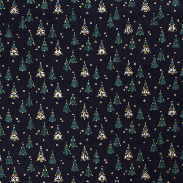 Cotton Poplin fabric Navy 