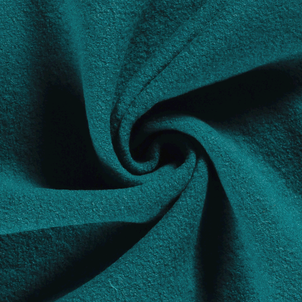 Chiffon en laine tissu Unicolore Bleu Canard