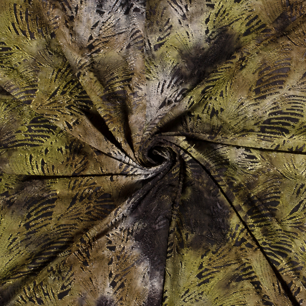 Burnout Jacquard fabric Dark Green 
